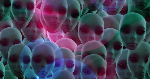 Computer generated image of surreal alien heads — Stock Photo, Image