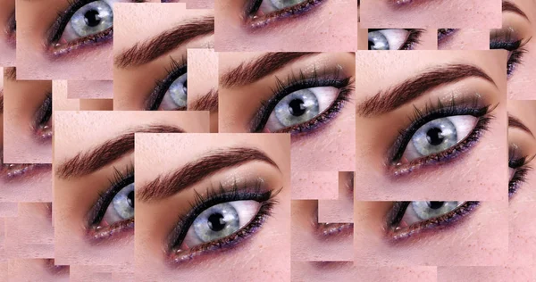 Computer generated image of female eyes — Stock Photo, Image