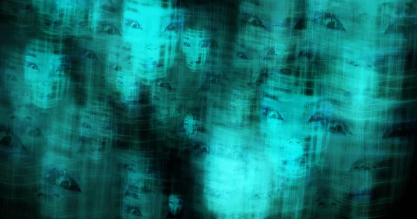 Созданное компьютером изображение сюрреалистических инопланетных голов — стоковое фото