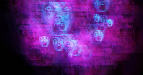Computer generated image of surreal vampires