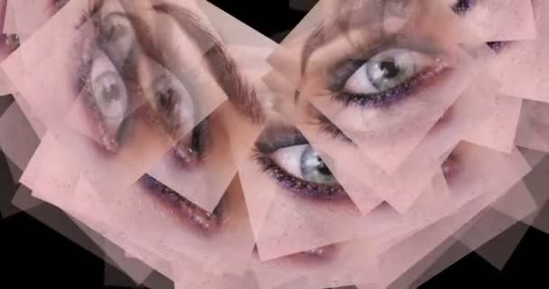 소용돌이 치는 눈의 디지털 애니메이션 — 비디오