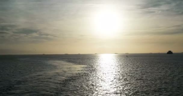 Noordzee in de buurt van het eiland Foehr in Duitsland — Stockvideo