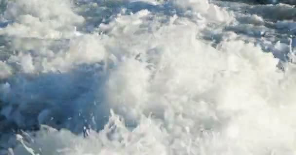 Roughened water in the North Sea — Stock Video