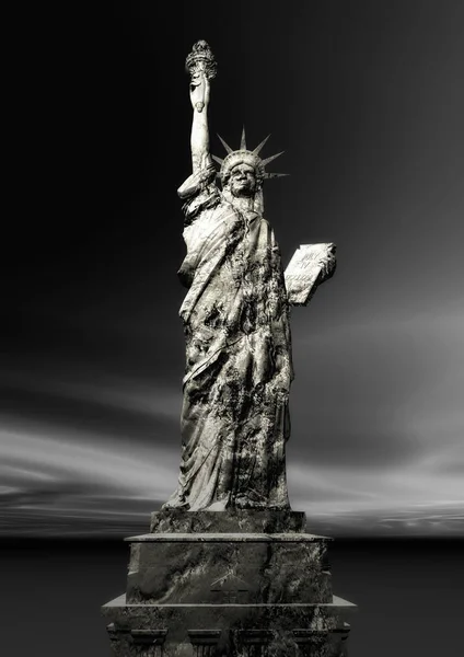 Ψηφιακή απόδοση του αγάλματος της ελευθερίας — Φωτογραφία Αρχείου