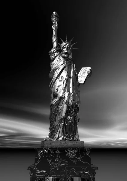 Rendu numérique de la statue de la liberté — Photo