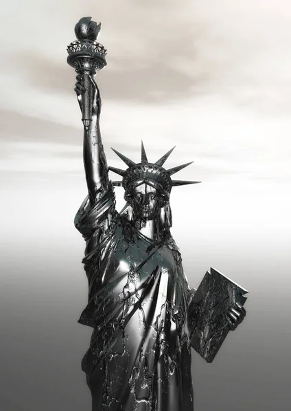 Representación digital de la estatua de la libertad — Foto de Stock