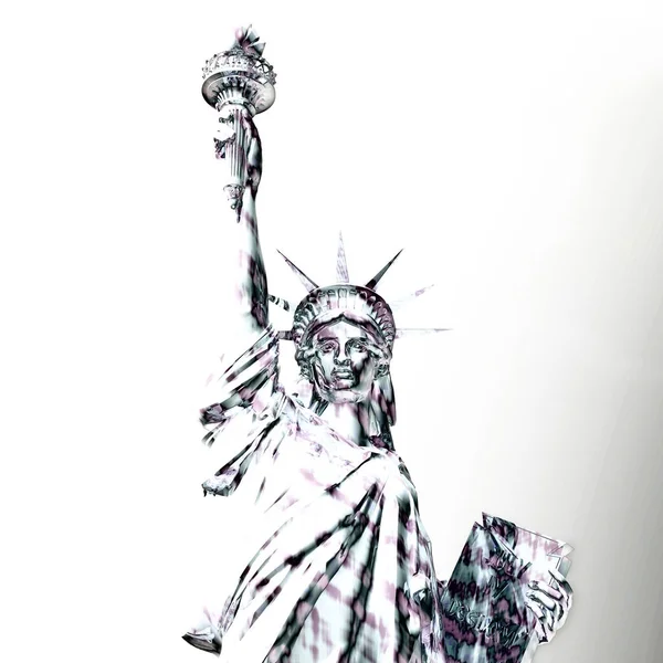 Prestação digital da estátua da liberdade — Fotografia de Stock