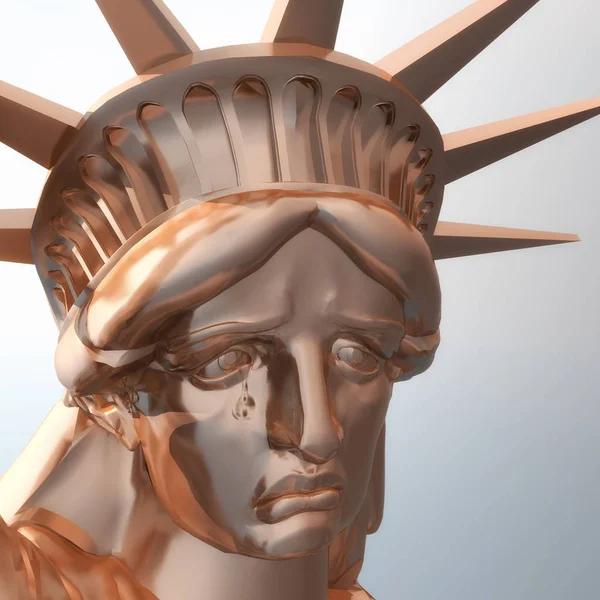 Prestação digital da estátua da liberdade Imagens Royalty-Free