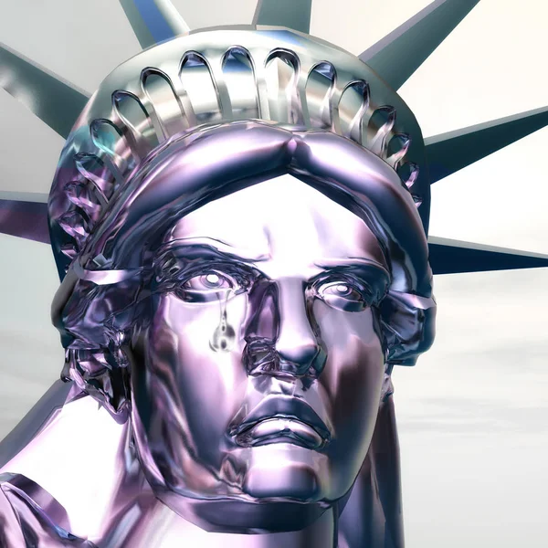 Prestação digital da estátua da liberdade Imagem De Stock