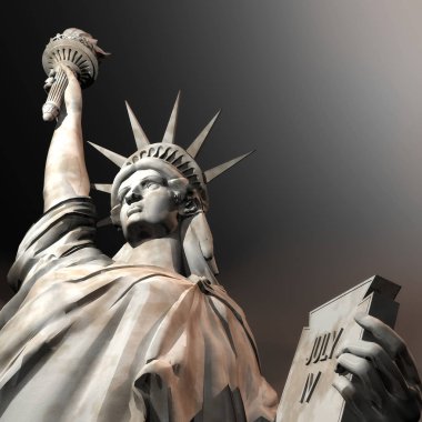 3D render, 3d çizimi Özgürlük heykeli