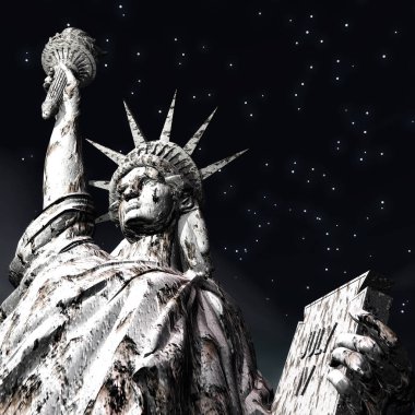 3D render, 3d çizimi Özgürlük heykeli