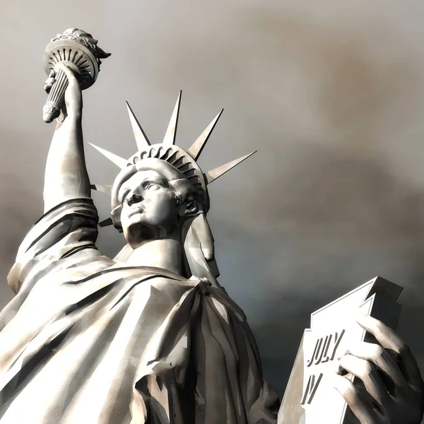 Rendering 3D, Illustrazione 3D della Statua della Libertà — Foto Stock