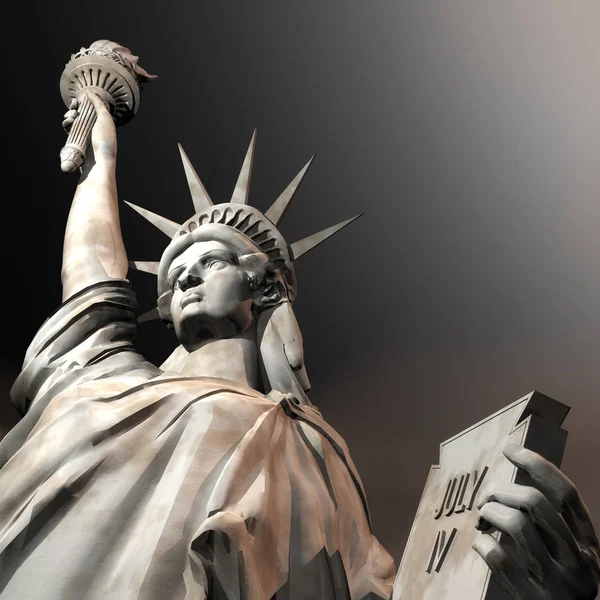 Rendering 3D, Illustrazione 3D della Statua della Libertà — Foto Stock