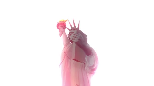 Digitale animatie van de Statue of Liberty — Stockvideo