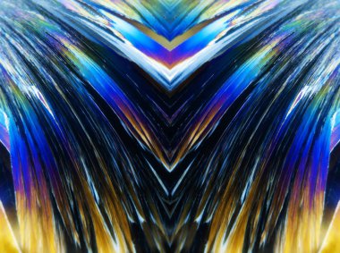 Yansıtılmış Microcrystals mikro fotoğraf