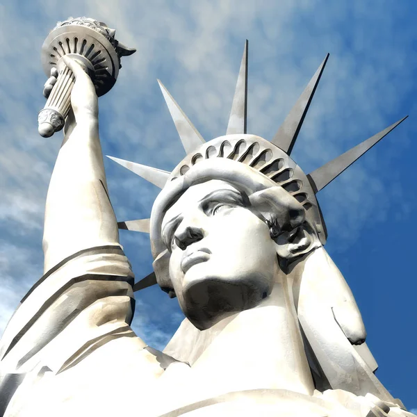 3D-leképezést, 3D-s illusztrációja a Szabadság-szobor — Stock Fotó