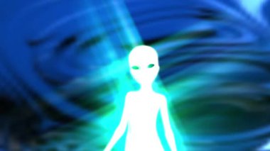 Bir uzaylı dijital animasyon