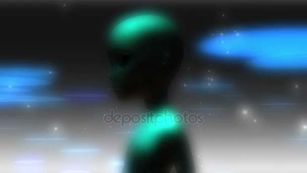 Animación digital de un extraterrestre — Vídeos de Stock