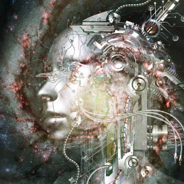 Bir Cyborg - Nasa tarafından bu görüntü öğeleri 3D render