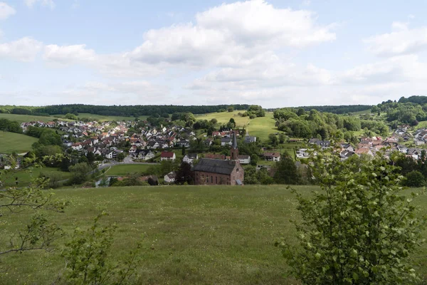 En la ruta de senderismo Spessartweg en Alemania — Foto de Stock