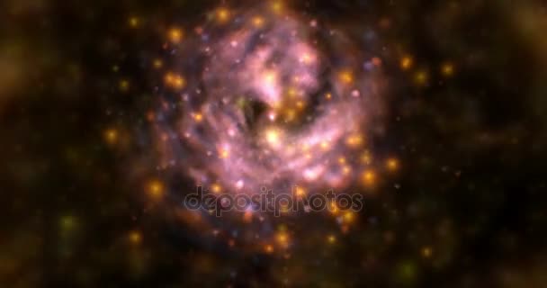 Digitala partikel animering av ett svart hål — Stockvideo