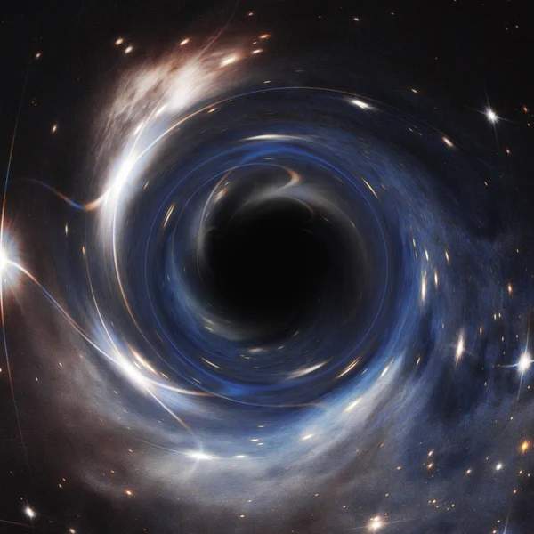 Artystyczny reprezentację cosmic Black Hole — Zdjęcie stockowe