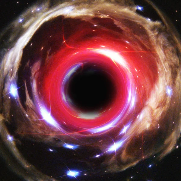 Artystyczny reprezentację cosmic Black Hole — Zdjęcie stockowe