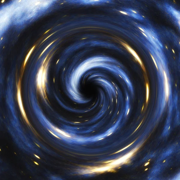 Художественное представление космической чёрной дыры — стоковое фото