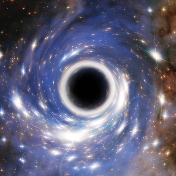 Artystyczny reprezentację cosmic Black Hole — Zdjęcie stockowe