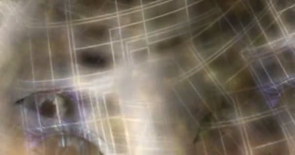 Animation 3D de particules numériques de têtes extraterrestres — Video