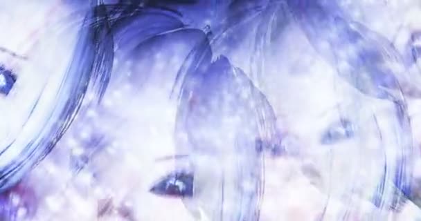 Animation 3D de particules numériques de visages féminins mystiques — Video