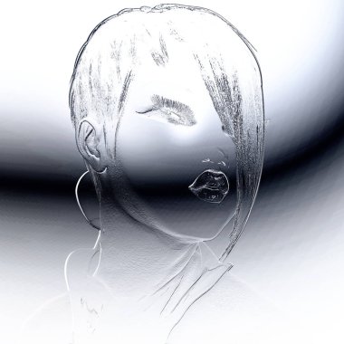 Dijital 3d illüstrasyon kadın bir rahatlama