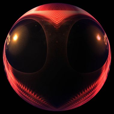 Bir uzaylı kafası dijital 3d çizimi