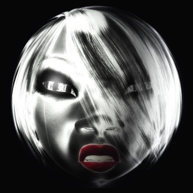 Bir kadın yüzü dijital 3d çizimi