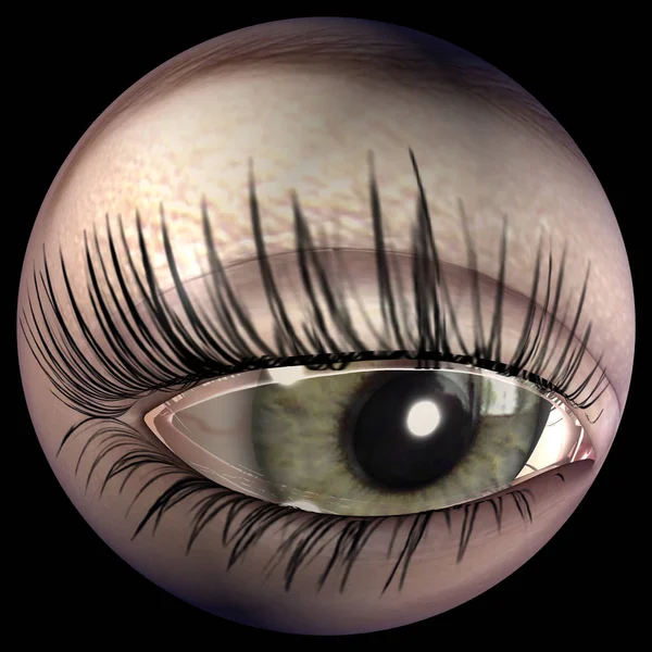 Ilustración digital 3D de un ojo femenino —  Fotos de Stock