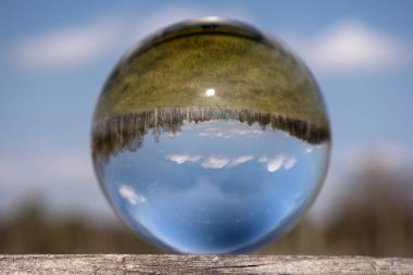 Bir cam top bataklık peyzaj