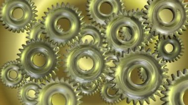 Gears'ı dönen 3d animasyon