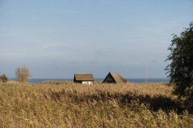 Fisherman's kabin Ahrenshoop Almanya çevre bay üzerinde