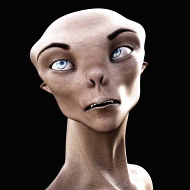 Korkunç bir yaratık dijital 3d çizimi