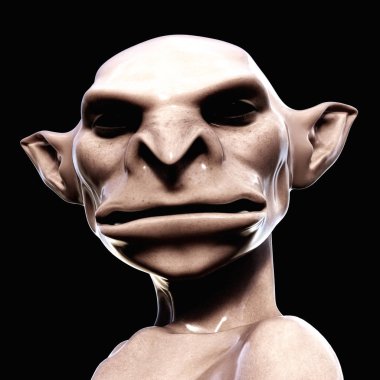 Korkunç bir yaratık dijital 3d çizimi