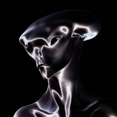 Korkunç bir yaratık dijital 3d çizimi