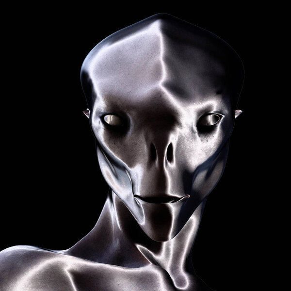 Digital 3D Illustration of a creepy Creature