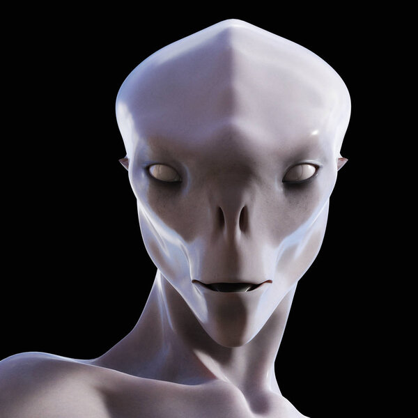 Digital 3D Illustration of a creepy Creature