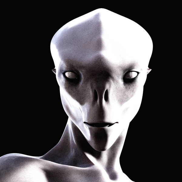 Digital 3D Illustration of a creepy Creature