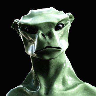 Korkunç bir yaratık dijital 3d çizimi