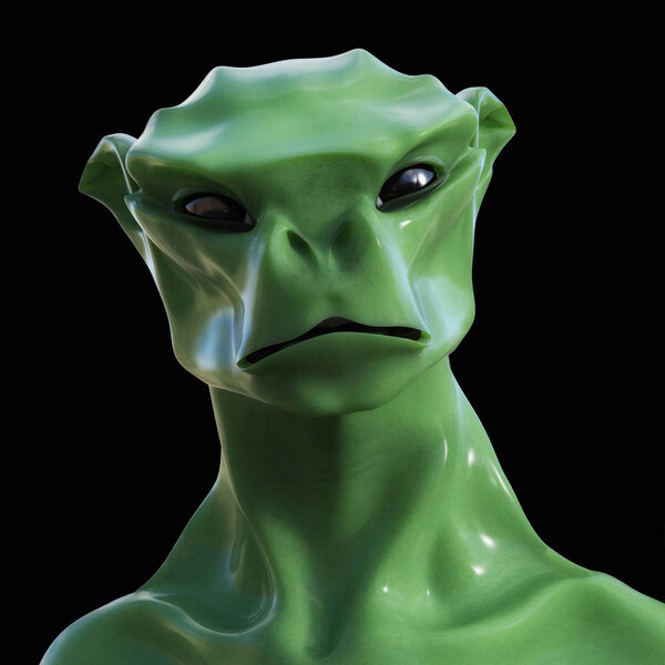 Digital 3D Illustration of a creepy Creature