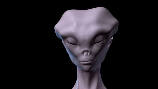 Digitale Animation Eines Außerirdischen — Stockvideo