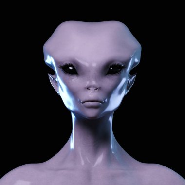 Bir uzaylı dijital 3d çizimi