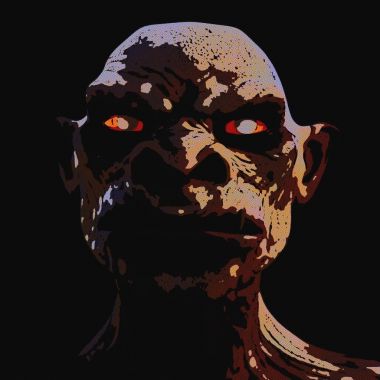 Korkunç bir yaratık dijital 3d çizimi