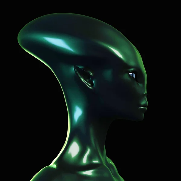 Digital 3D Illustration of an Alien — Stock Photo, Image